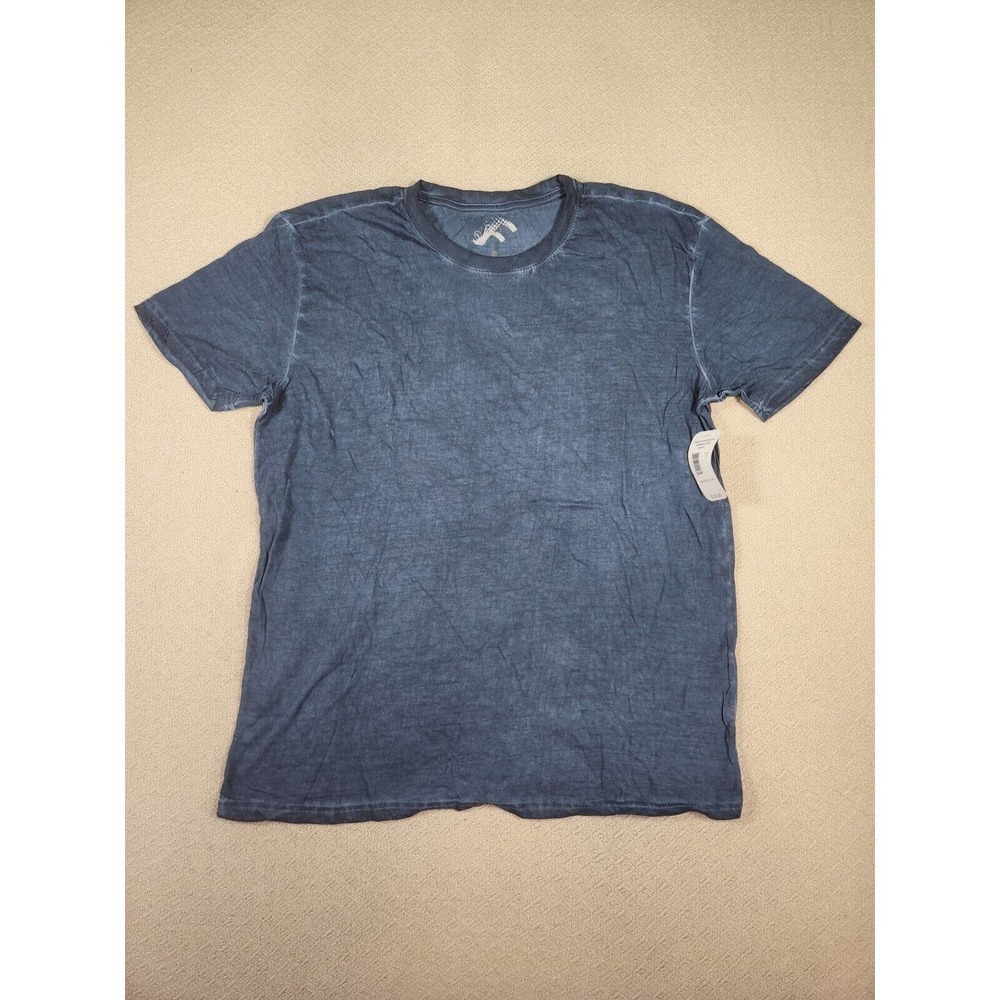 Fission Shirt Mens Large L Blue Stretch Cotton Blend Pullover Crew Neck NWT 10